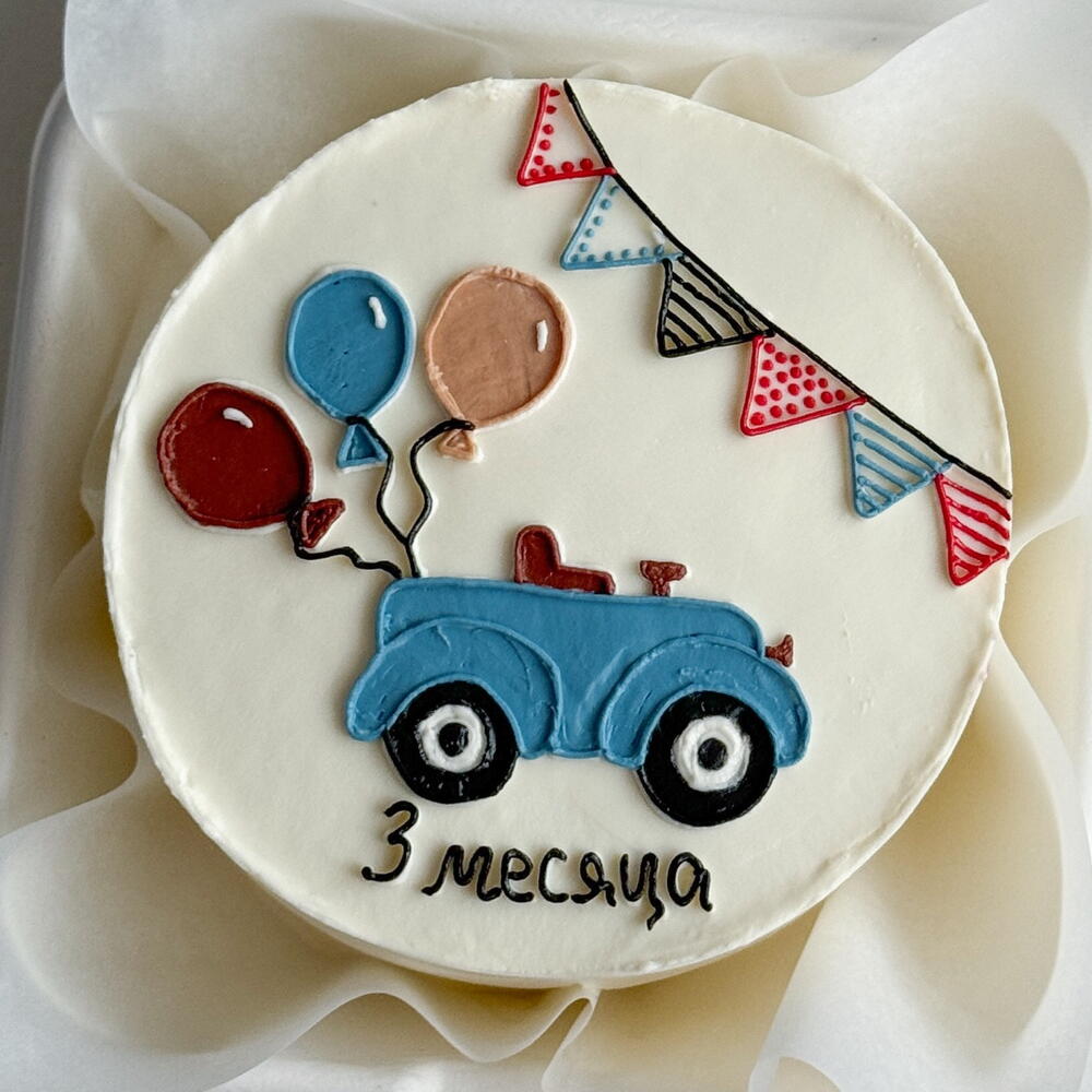 Бенто торт детский с машинкой