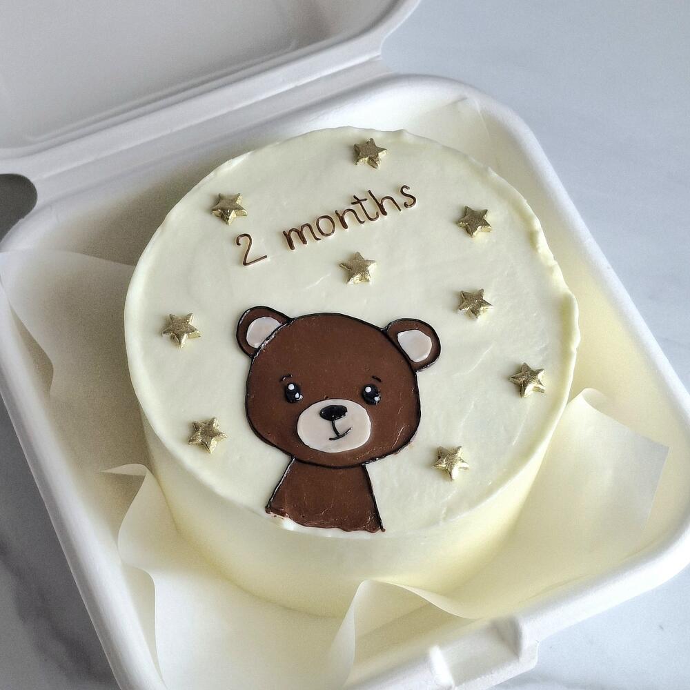 Бенто торт детский с мишкой для малыша, ребёнка