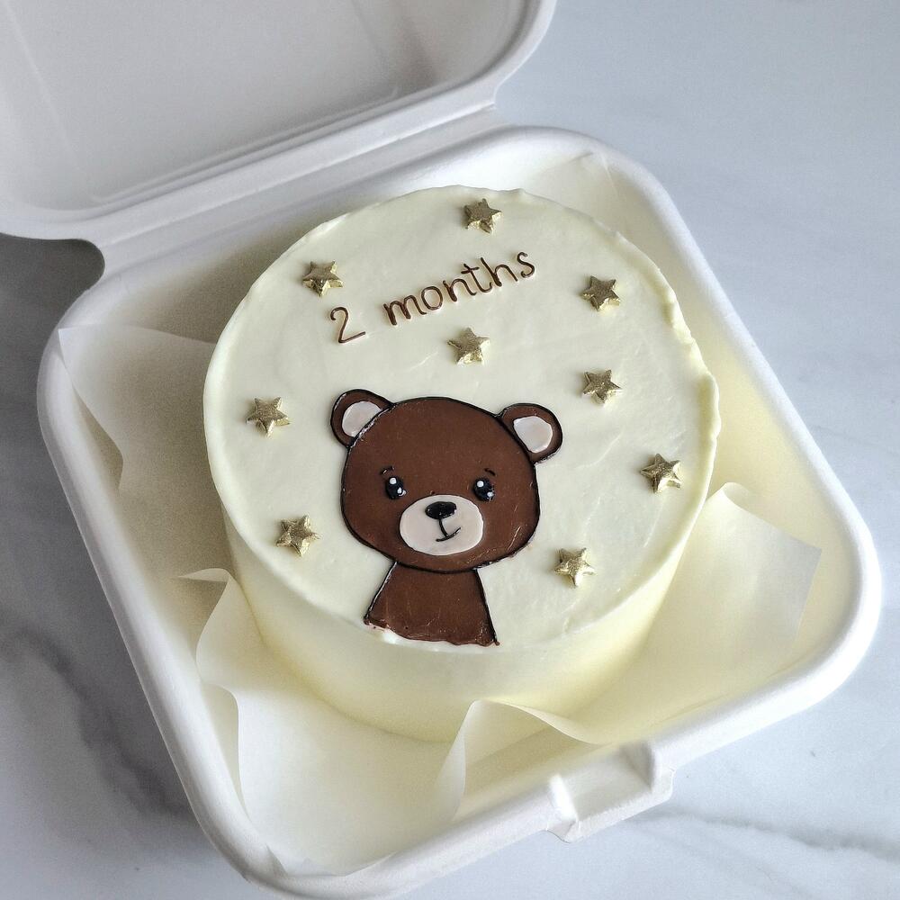 Бенто торт детский с мишкой для малыша, ребёнка