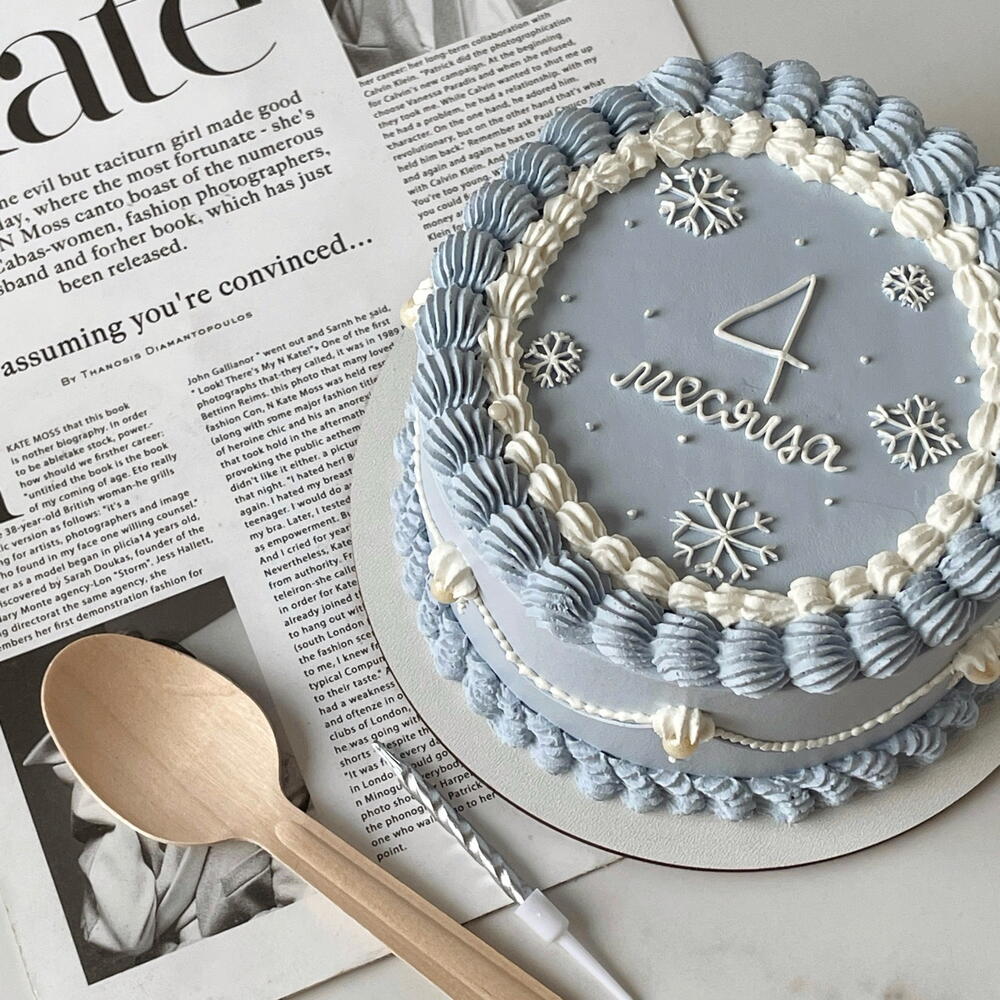 Бенто-торт детский в стиле Ламбет «Зимний»