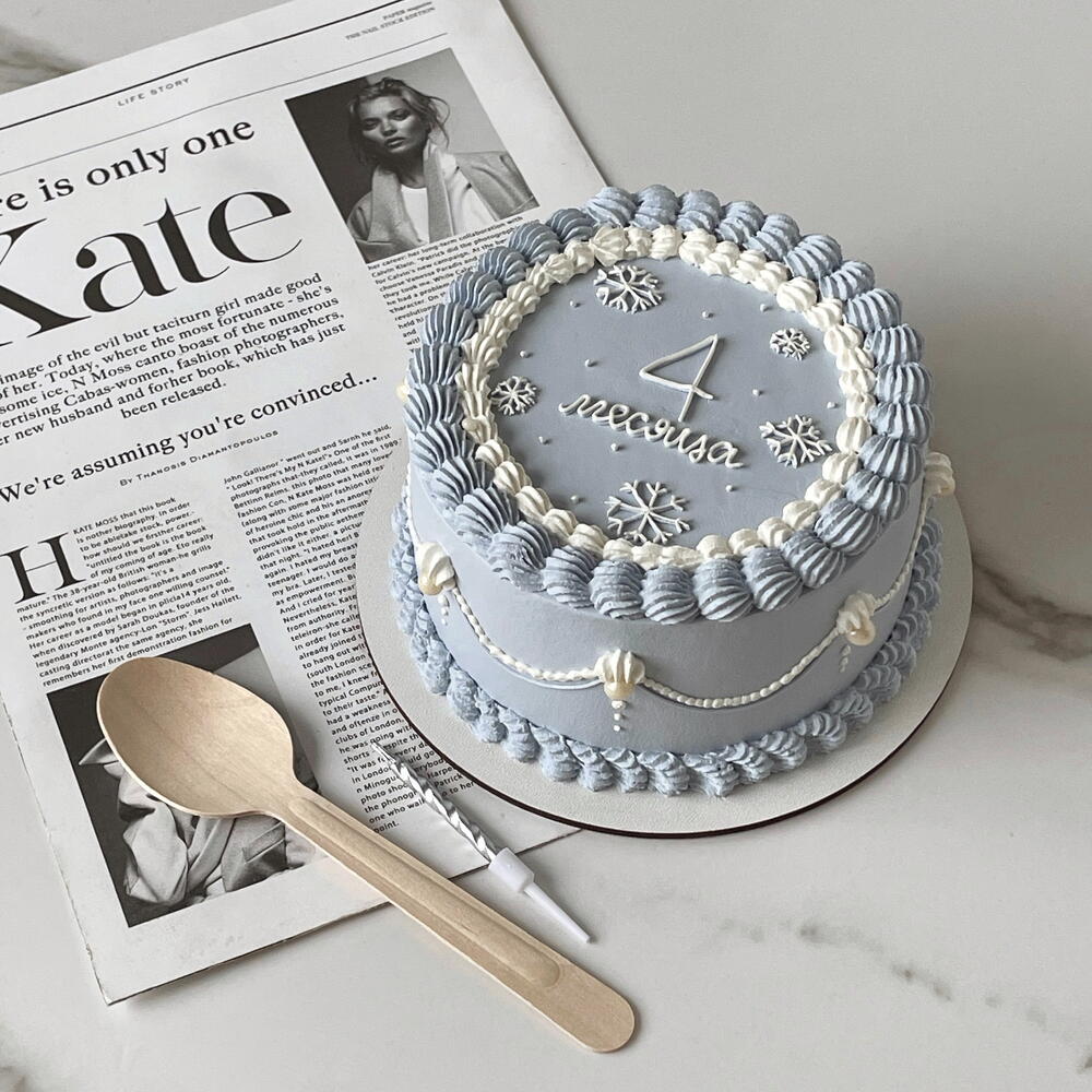 Бенто-торт детский в стиле Ламбет «Зимний»