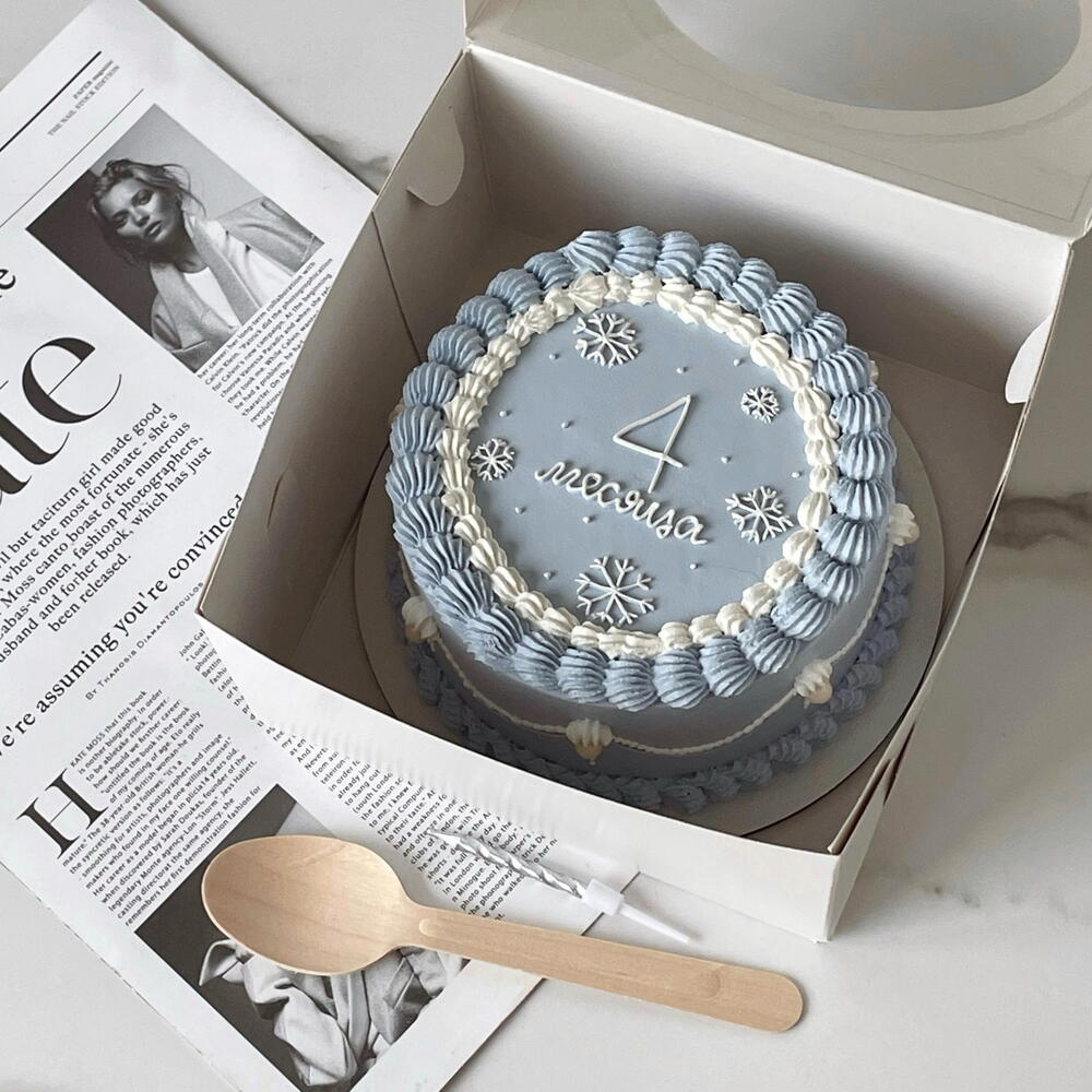 Бенто-торт детский в стиле Ламбет «Зимний»