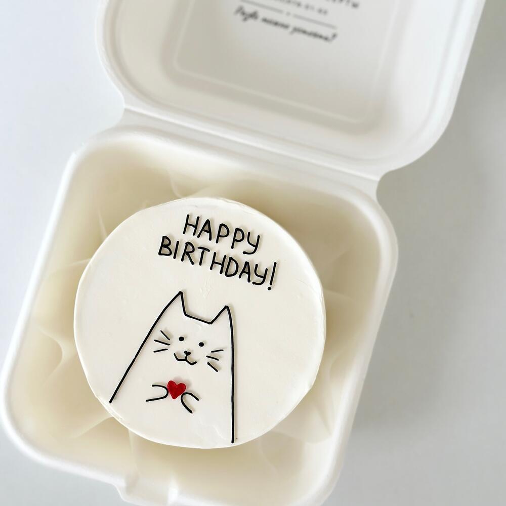 Бенто торт девушке парню подруге сестре маме на День Рождения с котиком