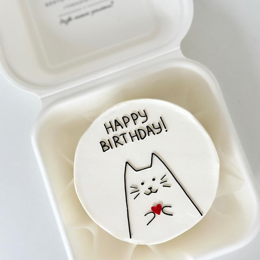 Бенто торт девушке парню подруге сестре маме на День Рождения с котиком