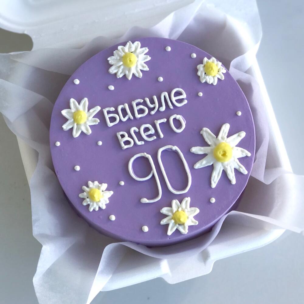 Бенто торт для Бабушки с цветочками