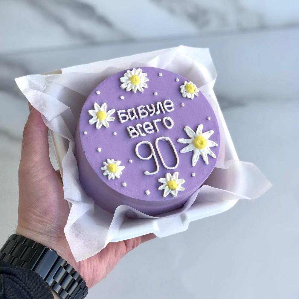 Бенто торт для Бабушки с цветочками