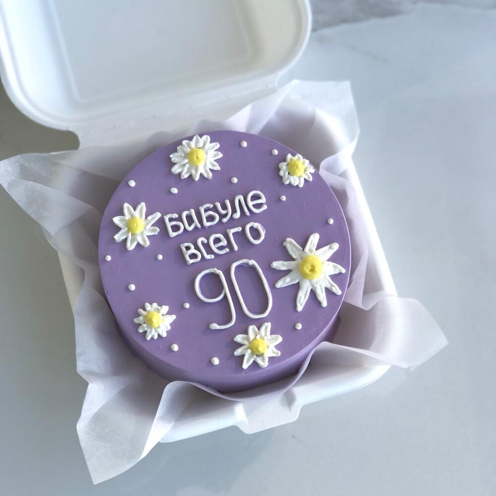 Бенто торт для Бабушки с цветочками