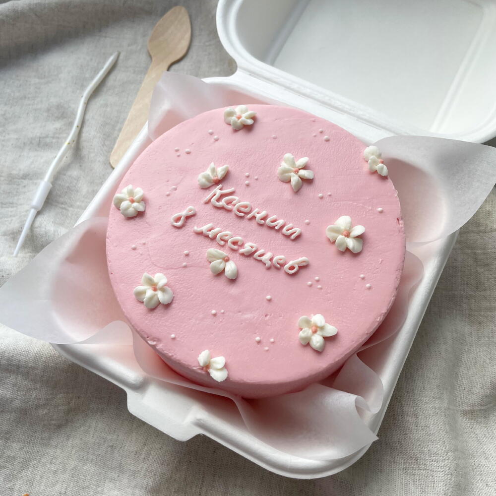 Бенто торт для девочки с цветами