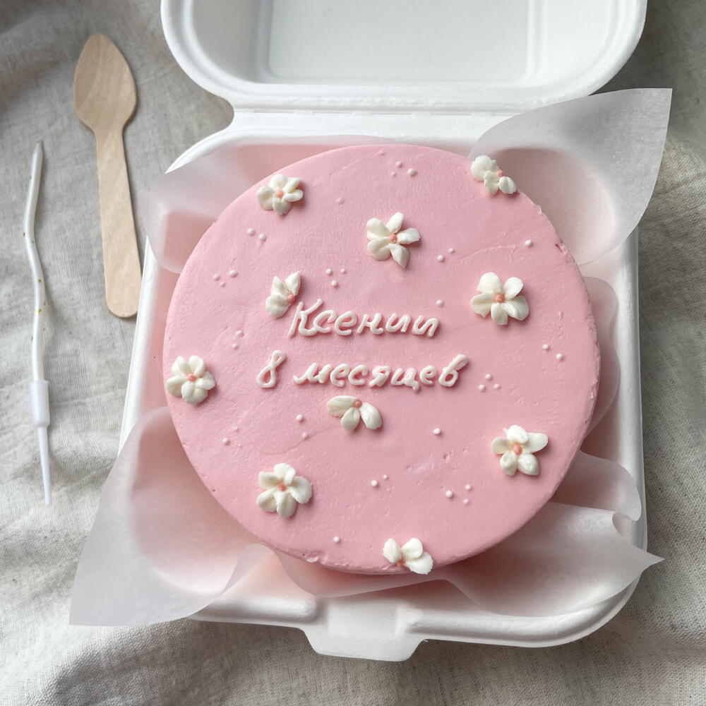 Бенто торт для девочки с цветами