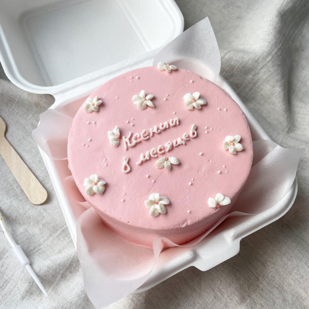 Бенто торт для девочки с цветами