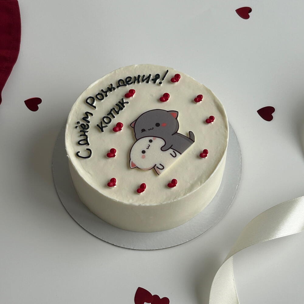 Бенто-торт для девушки, парня с котиками