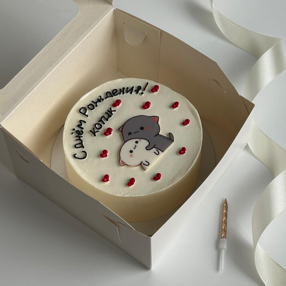 Бенто-торт для девушки, парня с котиками