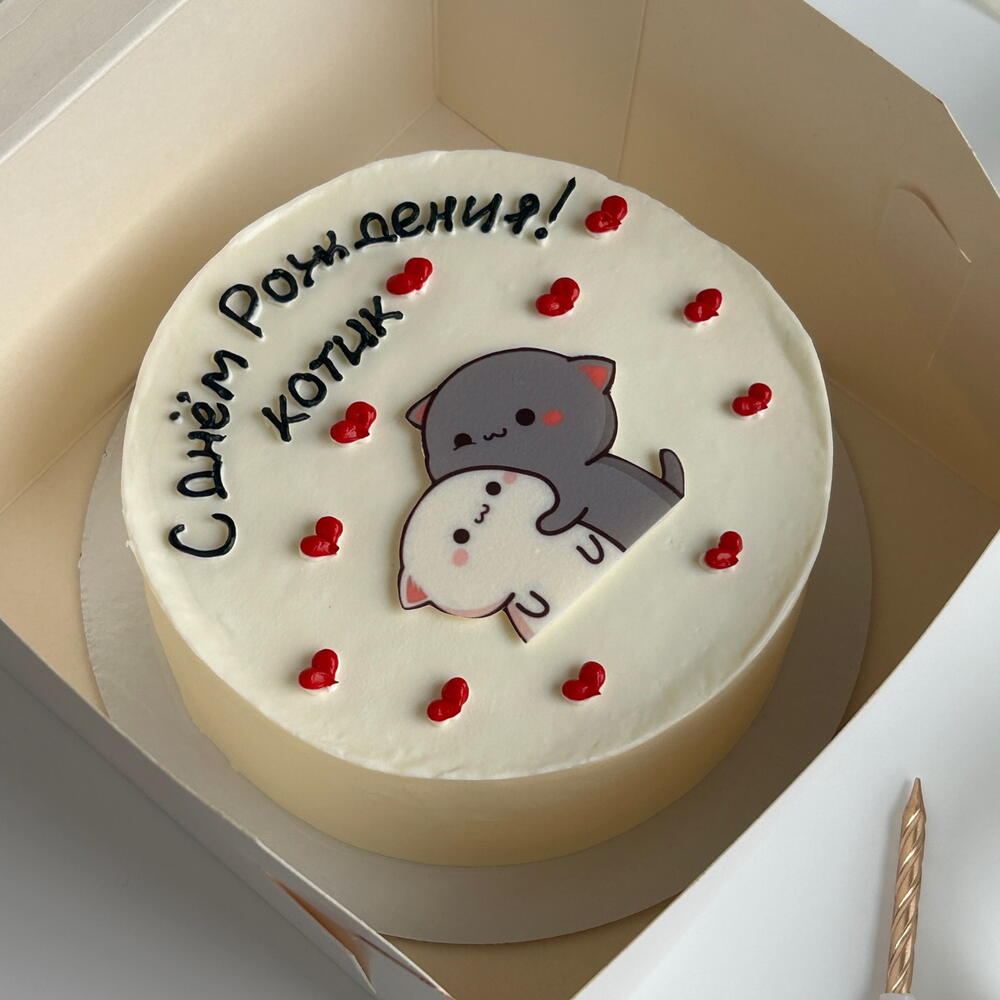 Бенто-торт для девушки, парня с котиками