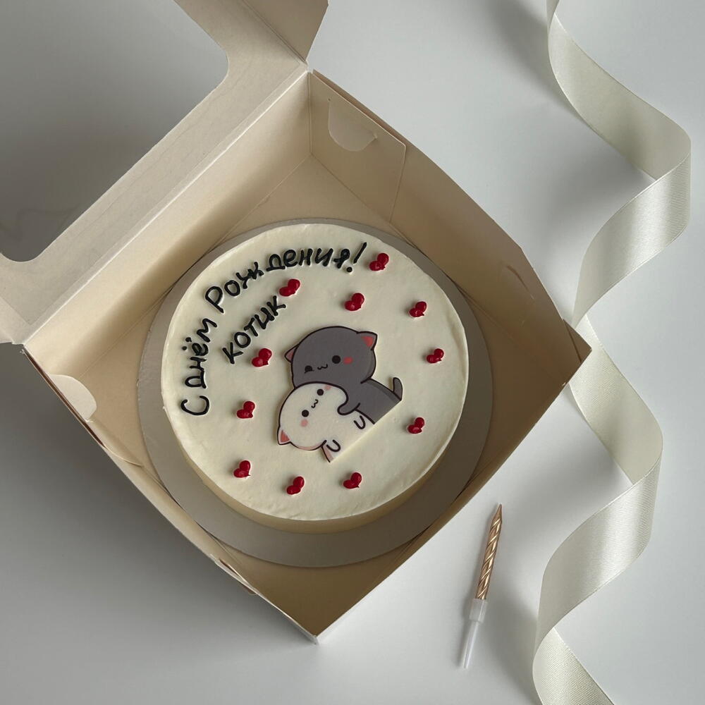 Бенто-торт для девушки, парня с котиками