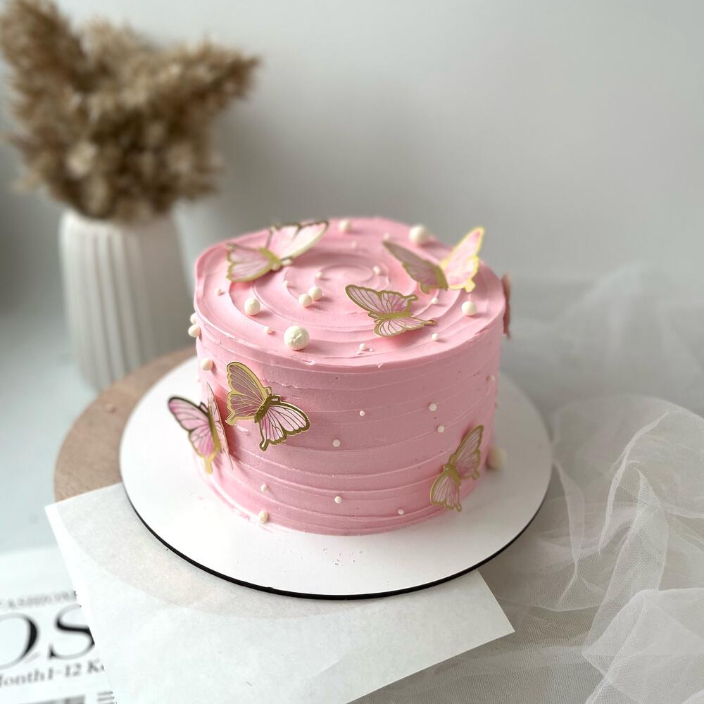 Бенто торт для девушки с бабочками