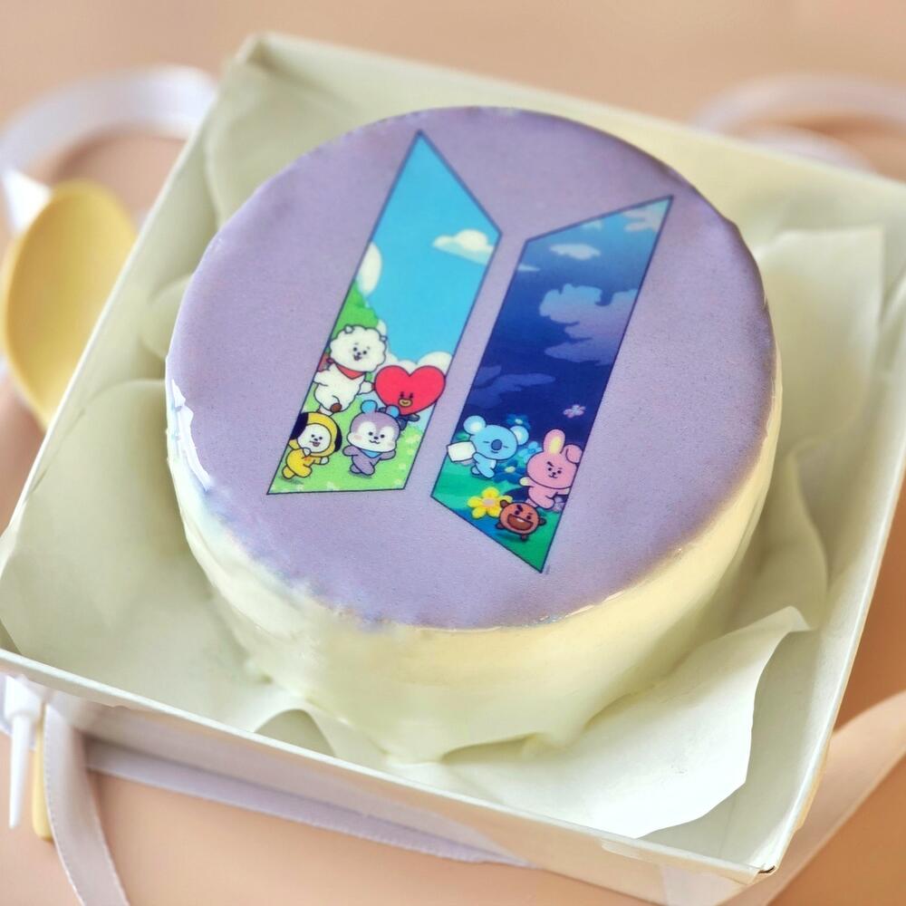 Бенто торт для фаната к-поп корейской группы с символом БТС