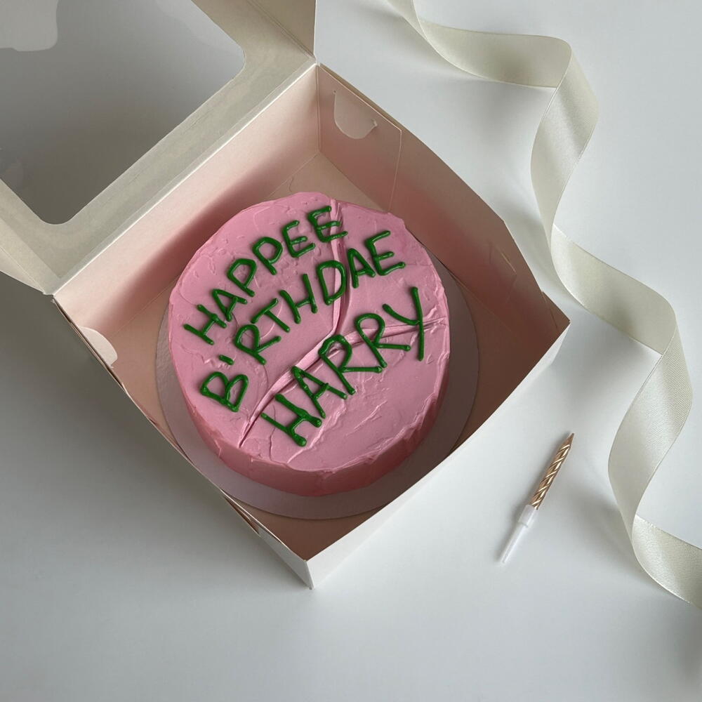 Бенто-торт для Гарри розовый