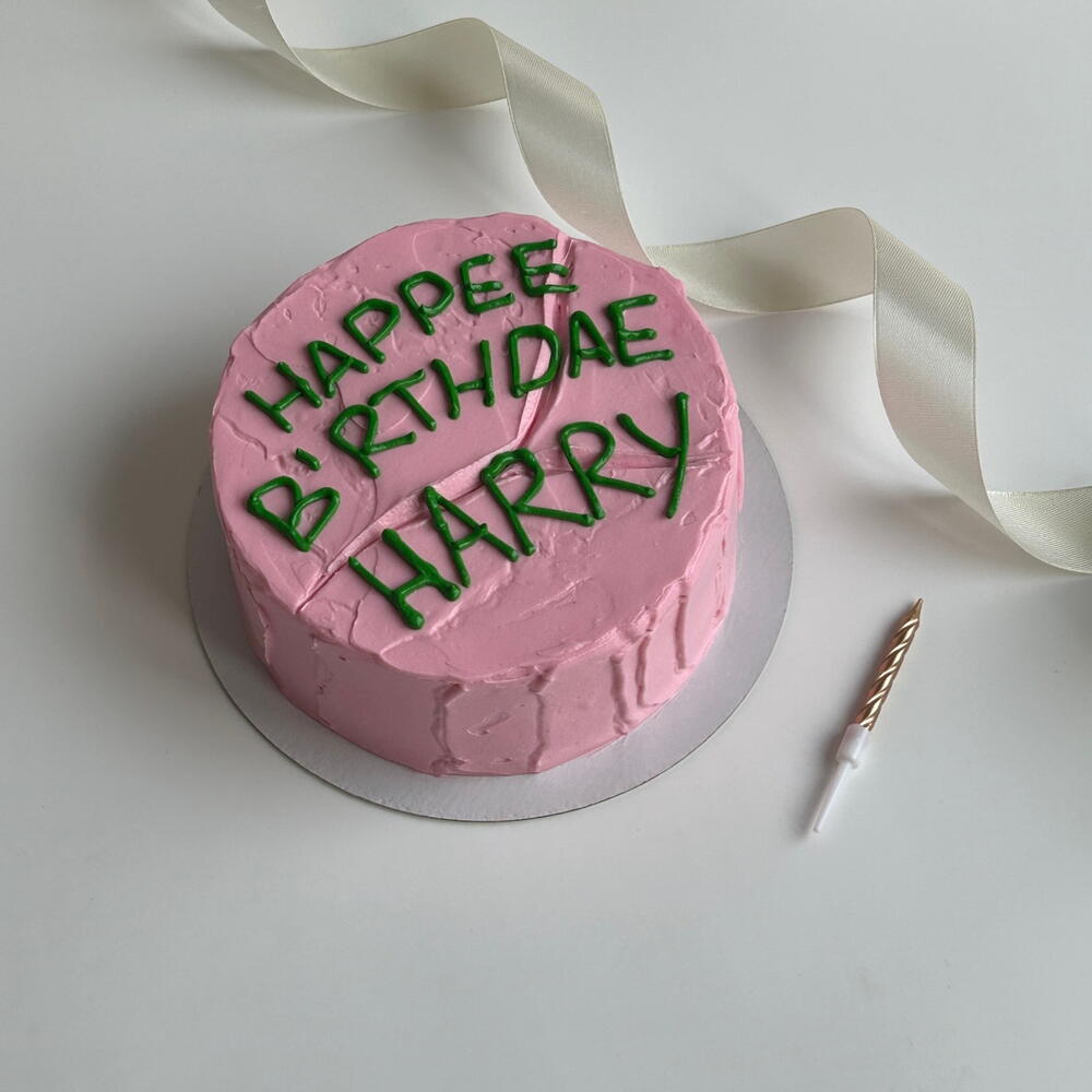 Бенто-торт для Гарри розовый