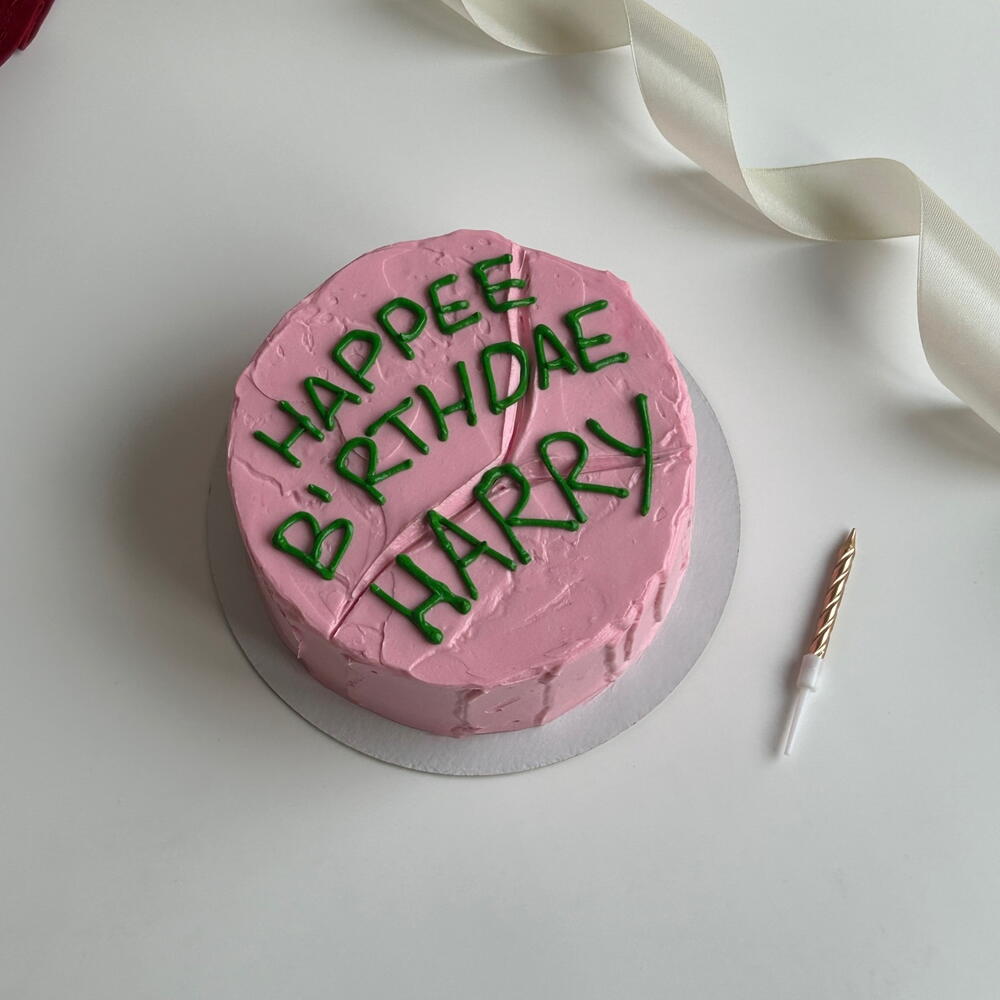 Бенто-торт для Гарри розовый