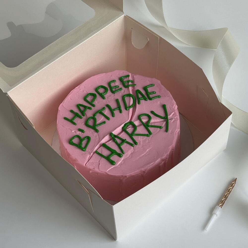 Бенто-торт для Гарри розовый