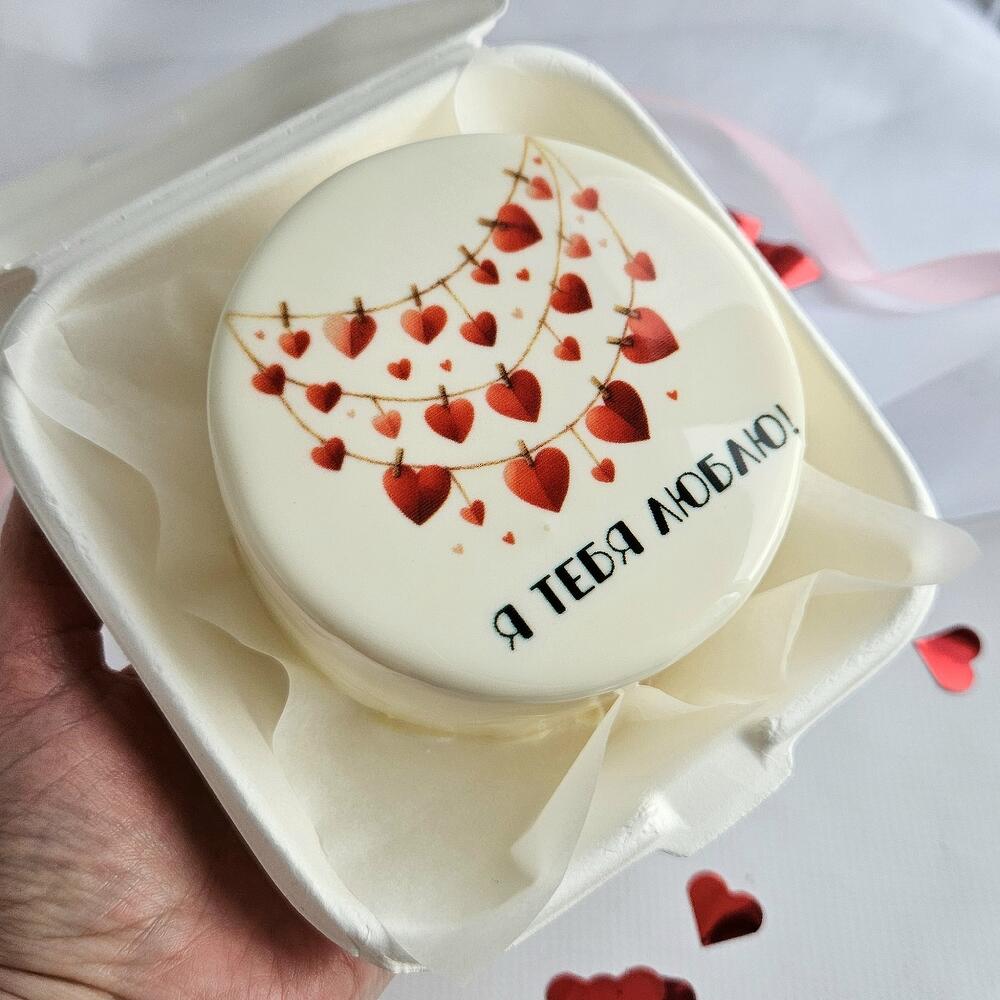 Бенто торт для любимого человека "я тебя люблю" на 14 февраля