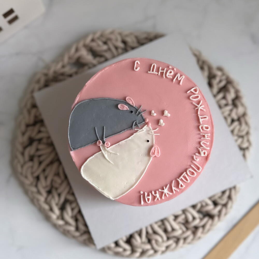 Бенто торт для любимой подружки с крысками