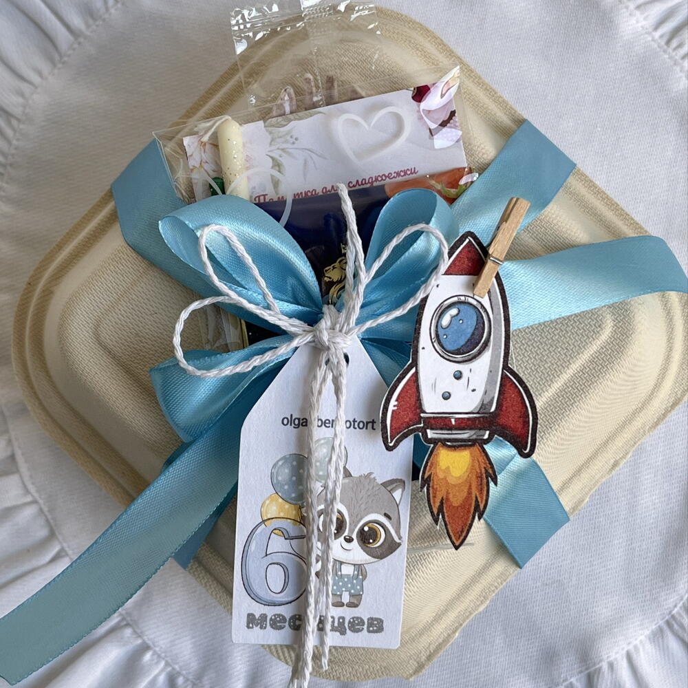 Бенто-торт/ для мальчика /с космонавтом /на каждый месяц