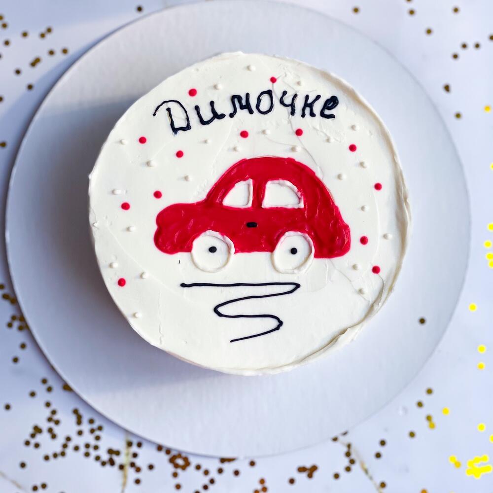 Бенто-торт для мальчика с машинкой 500 гр