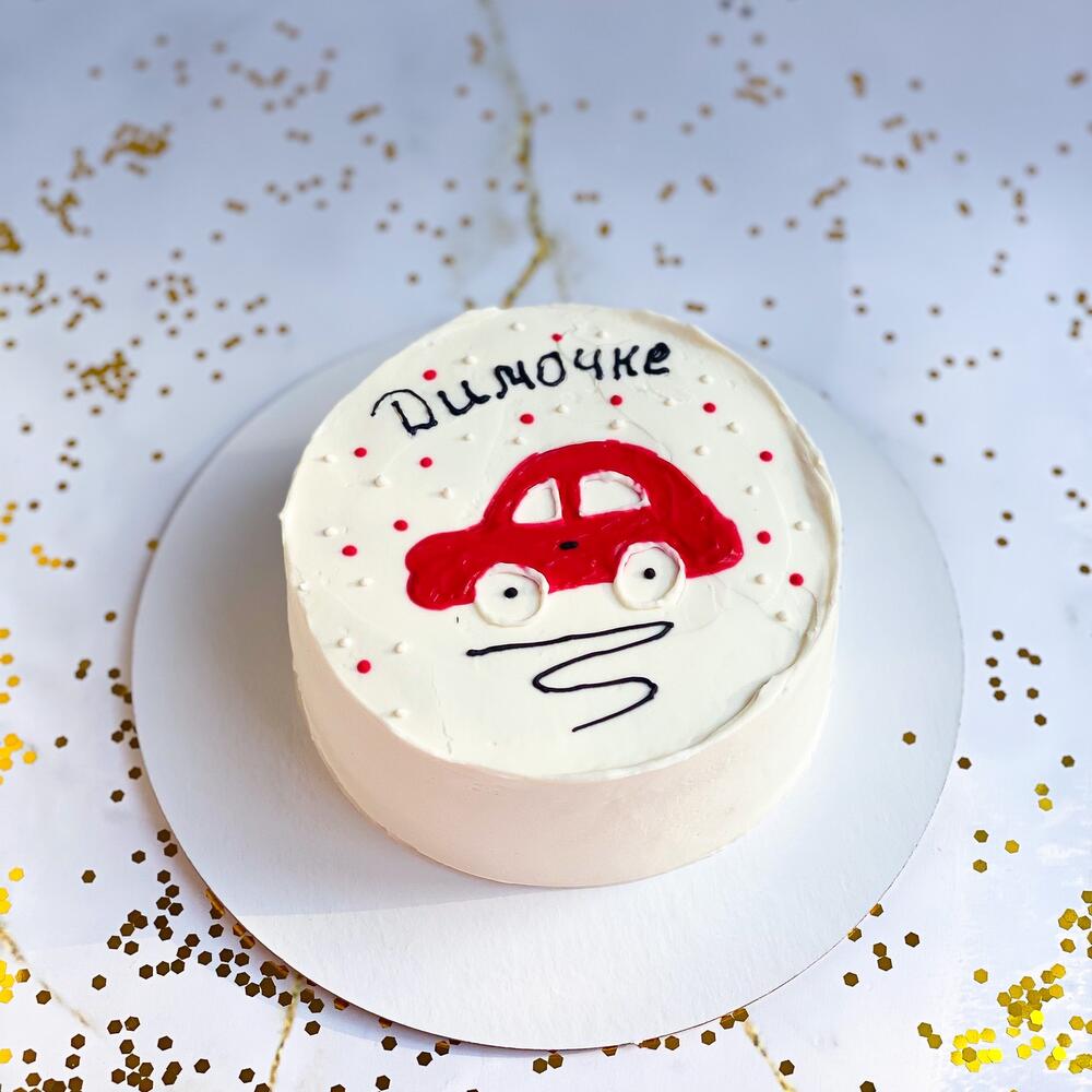 Бенто-торт для мальчика с машинкой 500 гр