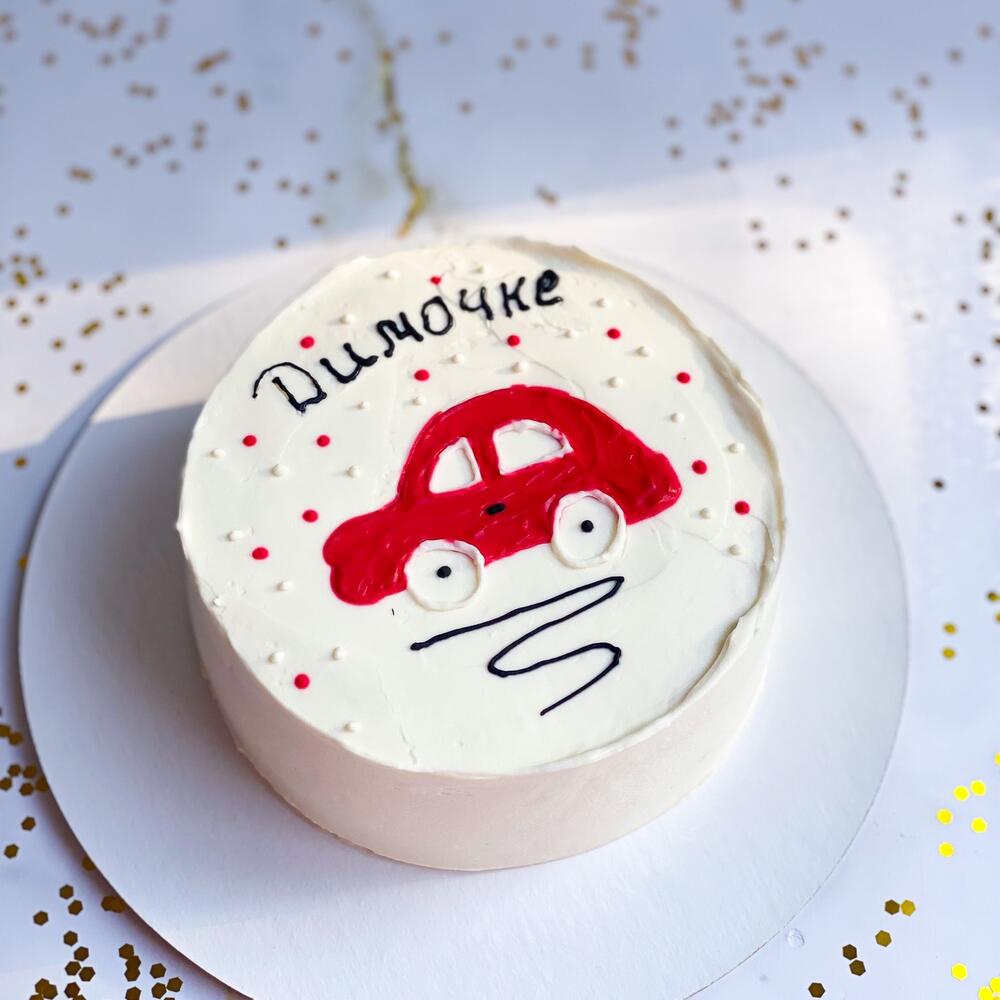 Бенто-торт для мальчика с машинкой 500 гр