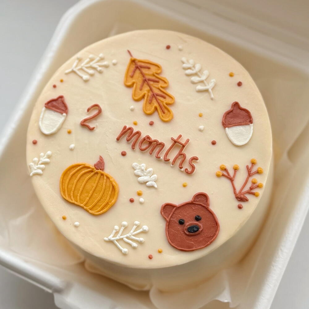 Бенто торт для малыша осенний