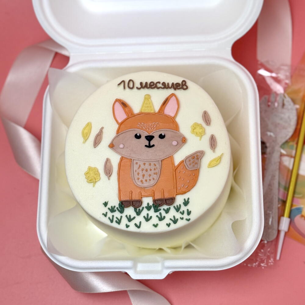 Бенто торт для малыша с лисичкой на 10 месяцев