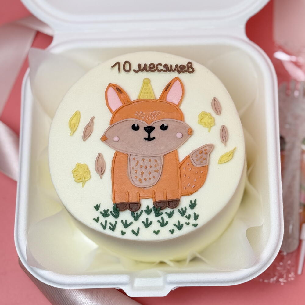 Бенто торт для малыша с лисичкой на 10 месяцев