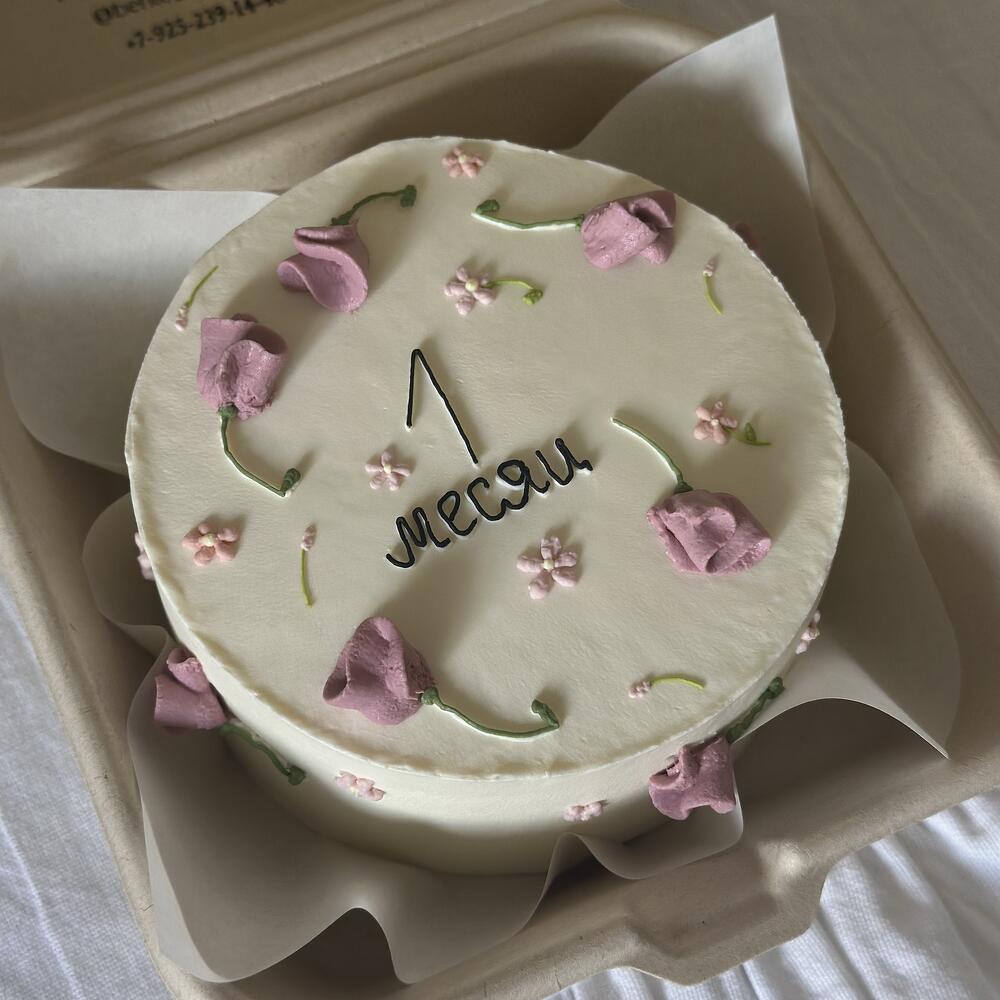 Бенто торт для малыша с цветами