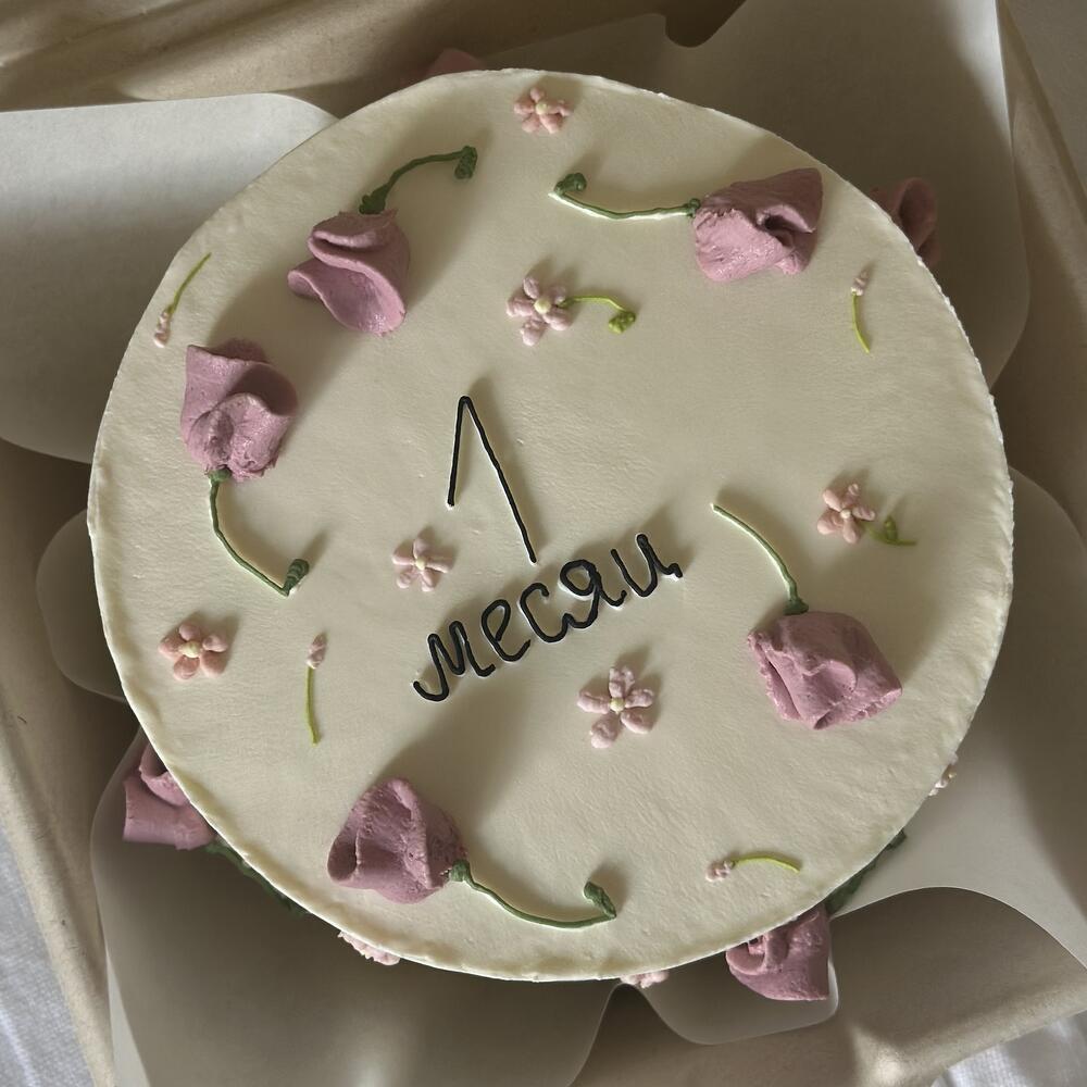 Бенто торт для малыша с цветами