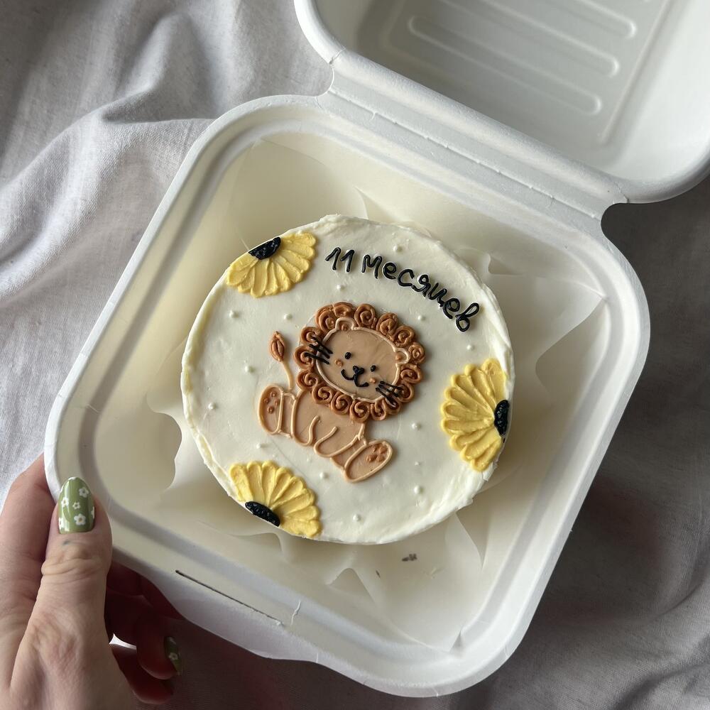 Бенто-торт для малыша со львенком