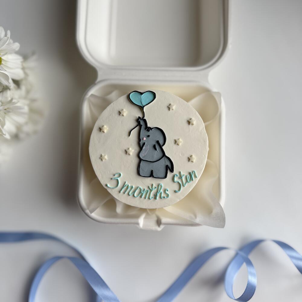 Бенто торт для малыша со слоником