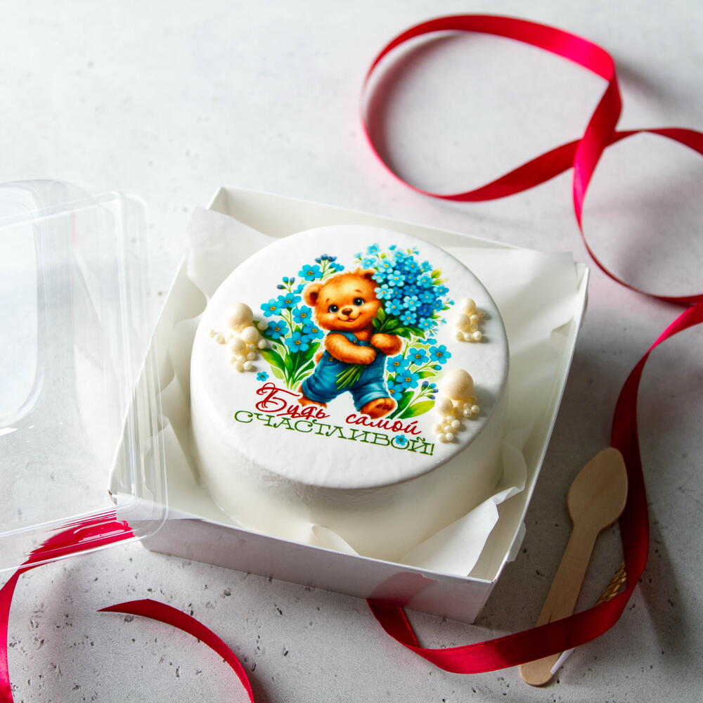 Бенто торт для мамы «Будь самой счастливой!»