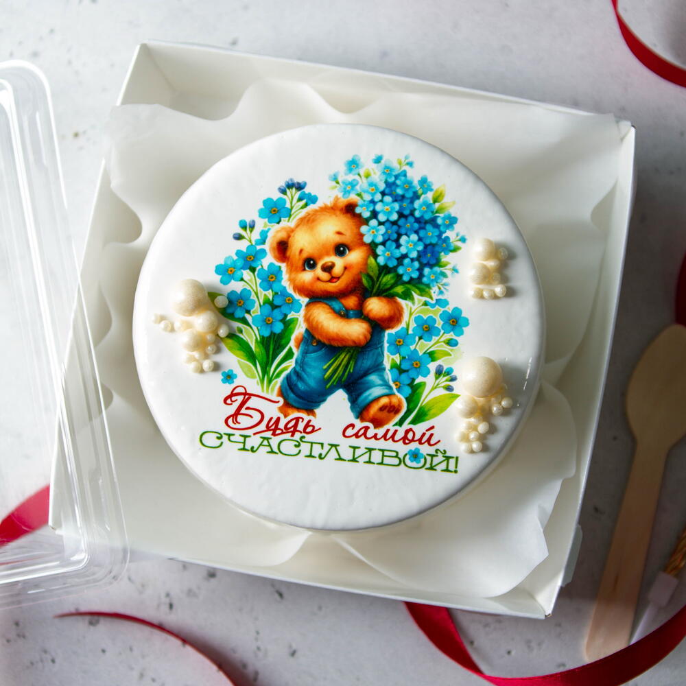 Бенто торт для мамы «Будь самой счастливой!»