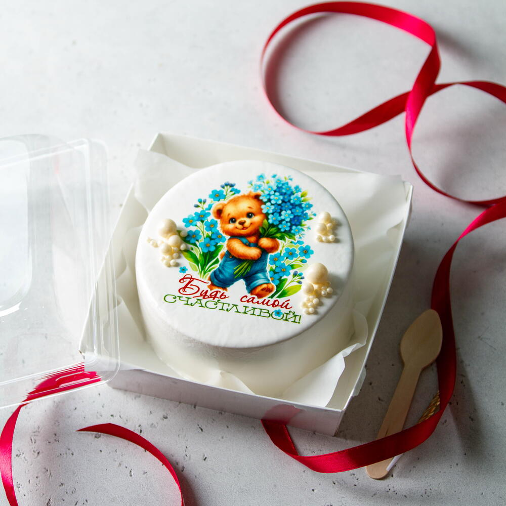 Бенто торт для мамы «Будь самой счастливой!»