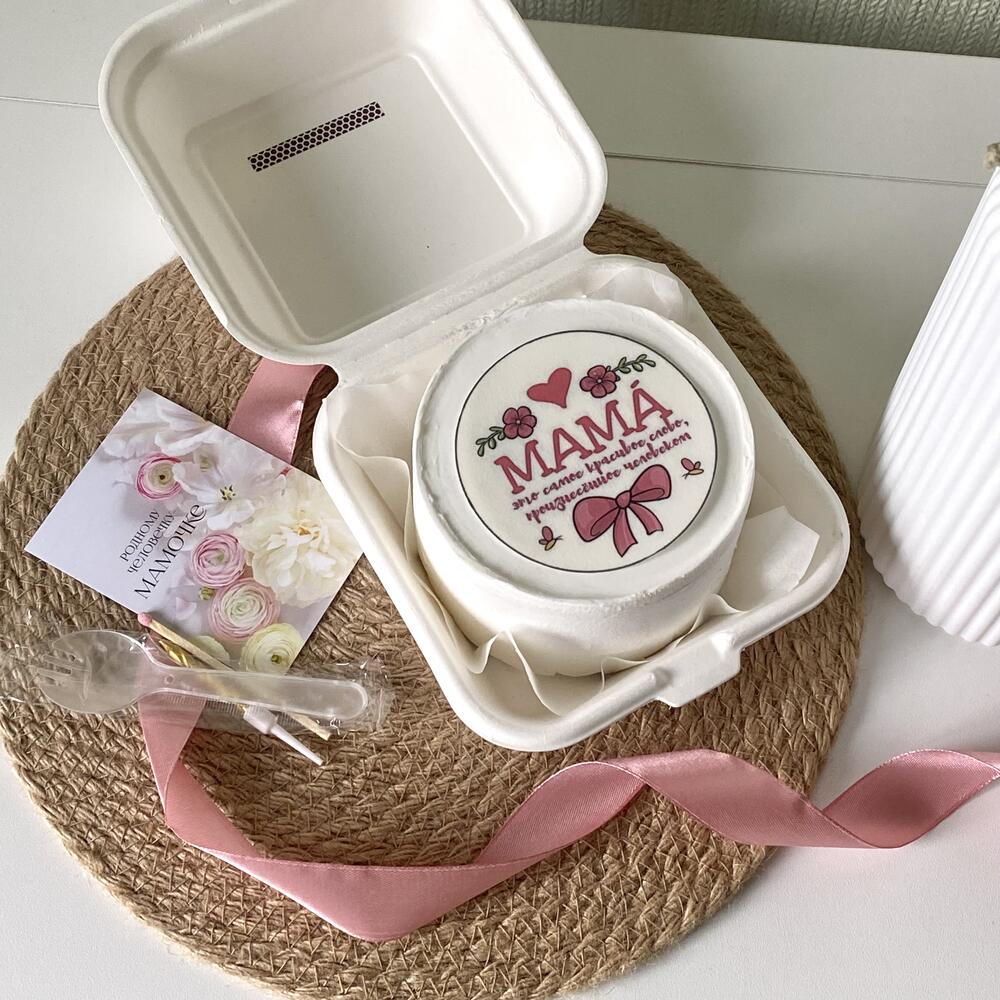 Бенто торт для мамы «Мама - это самое красивое слово, произнесённое человеком»