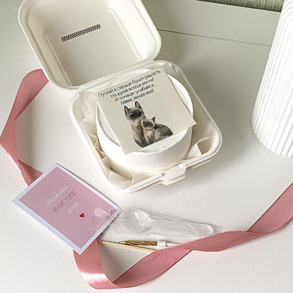 Бенто торт для мамы «Пускай в сердце будет радость, на душе всегда весна! И почаще улыбайся, Мама, милая моя!»