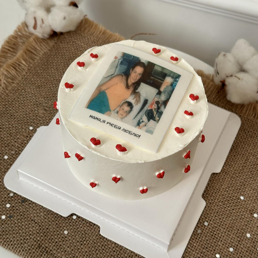 Бенто торт для мамы с фотографией