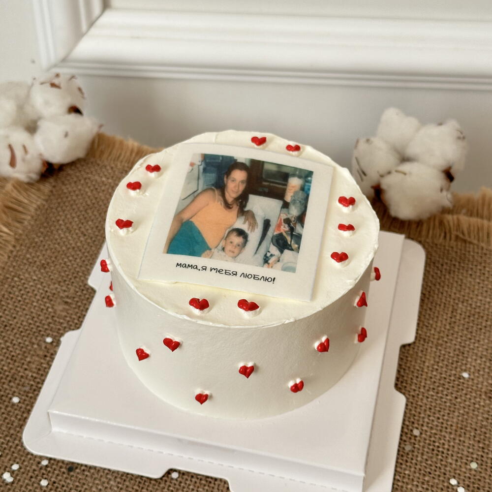 Бенто торт для мамы с фотографией