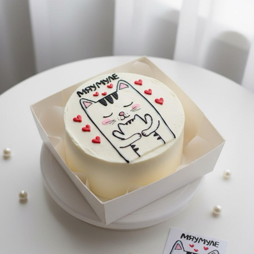 Бенто торт для мамы с котиками