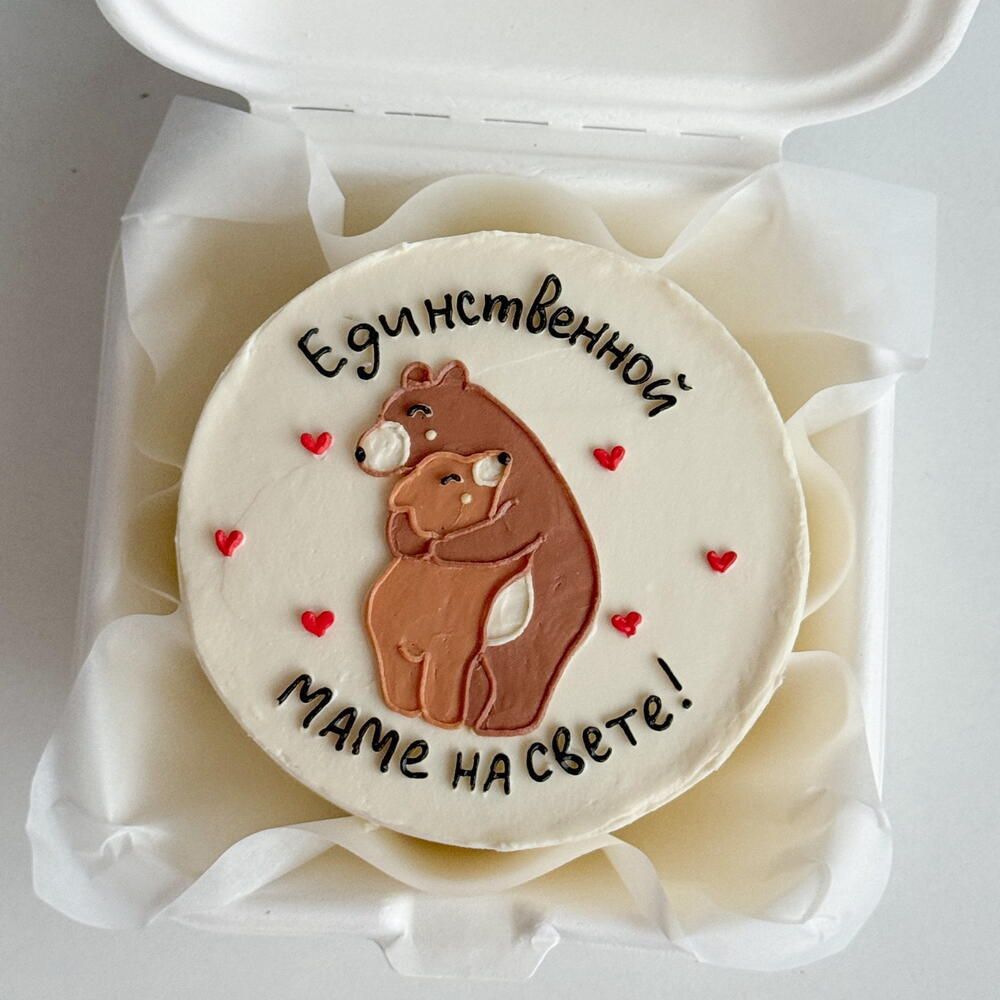 Бенто торт для мамы с медведями