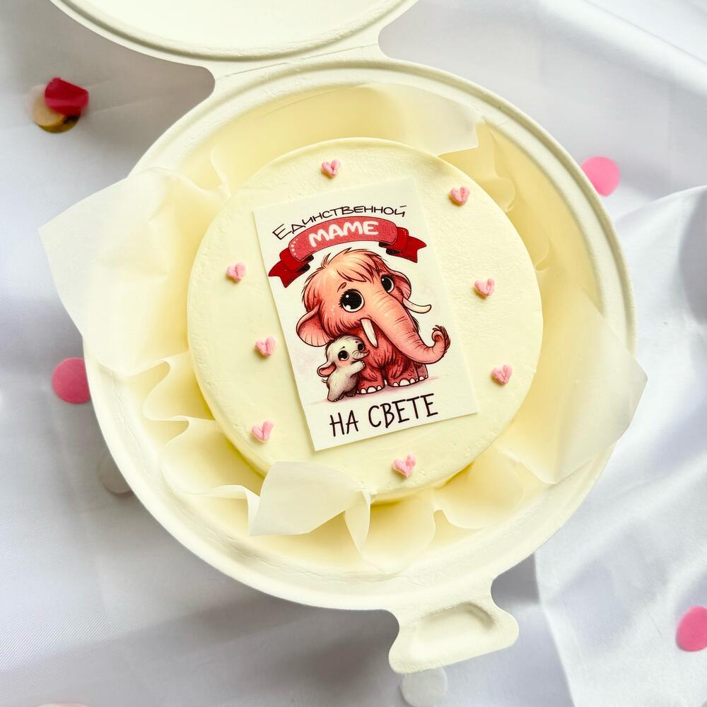 Бенто-торт для мамы с милым мамонтенком