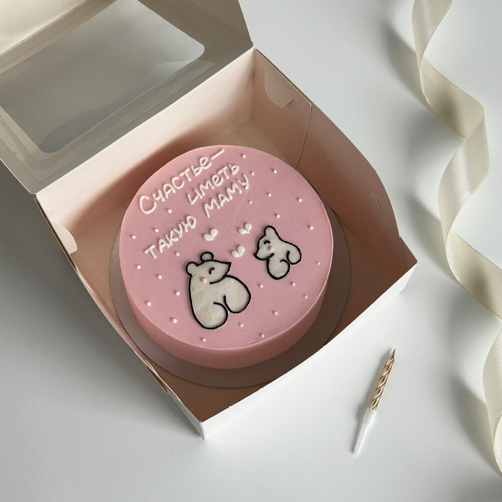 Бенто-торт для мамы с мишками