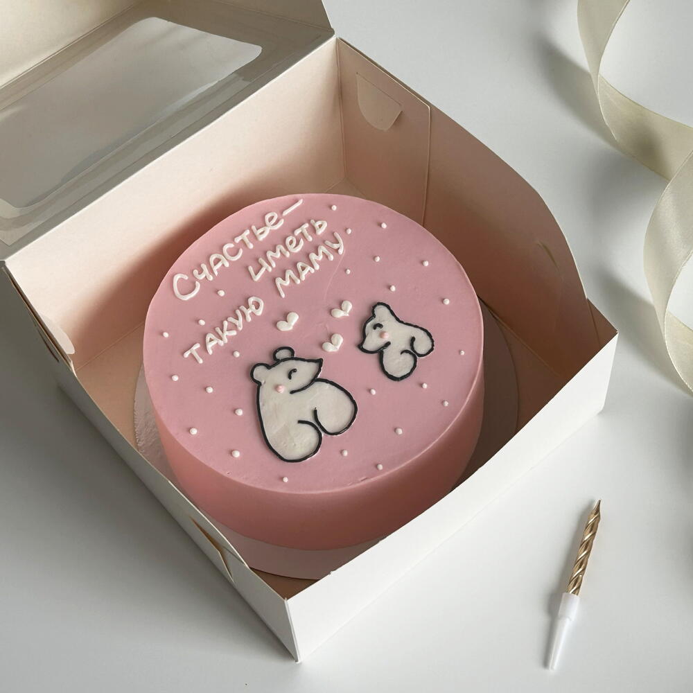 Бенто-торт для мамы с мишками