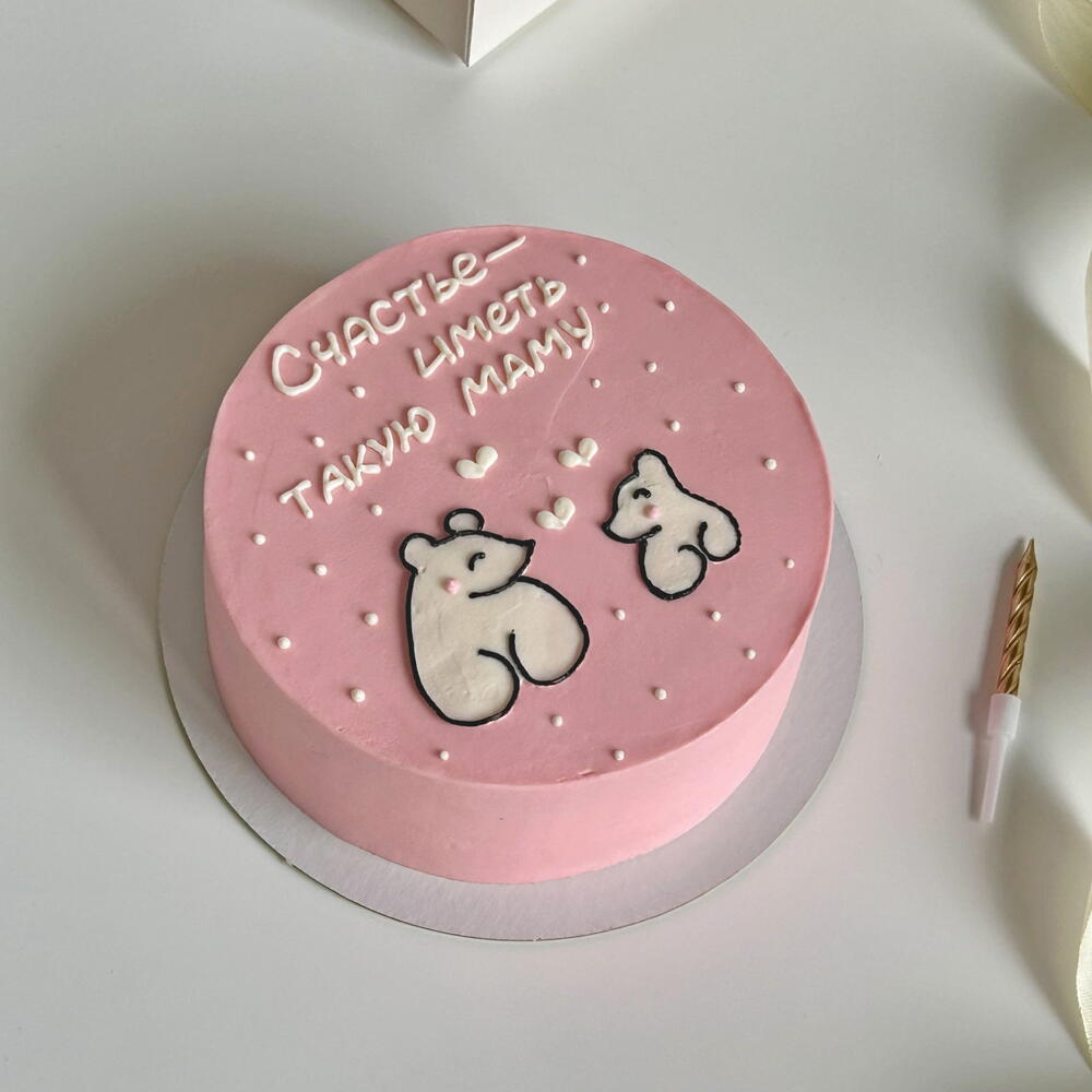 Бенто-торт для мамы с мишками